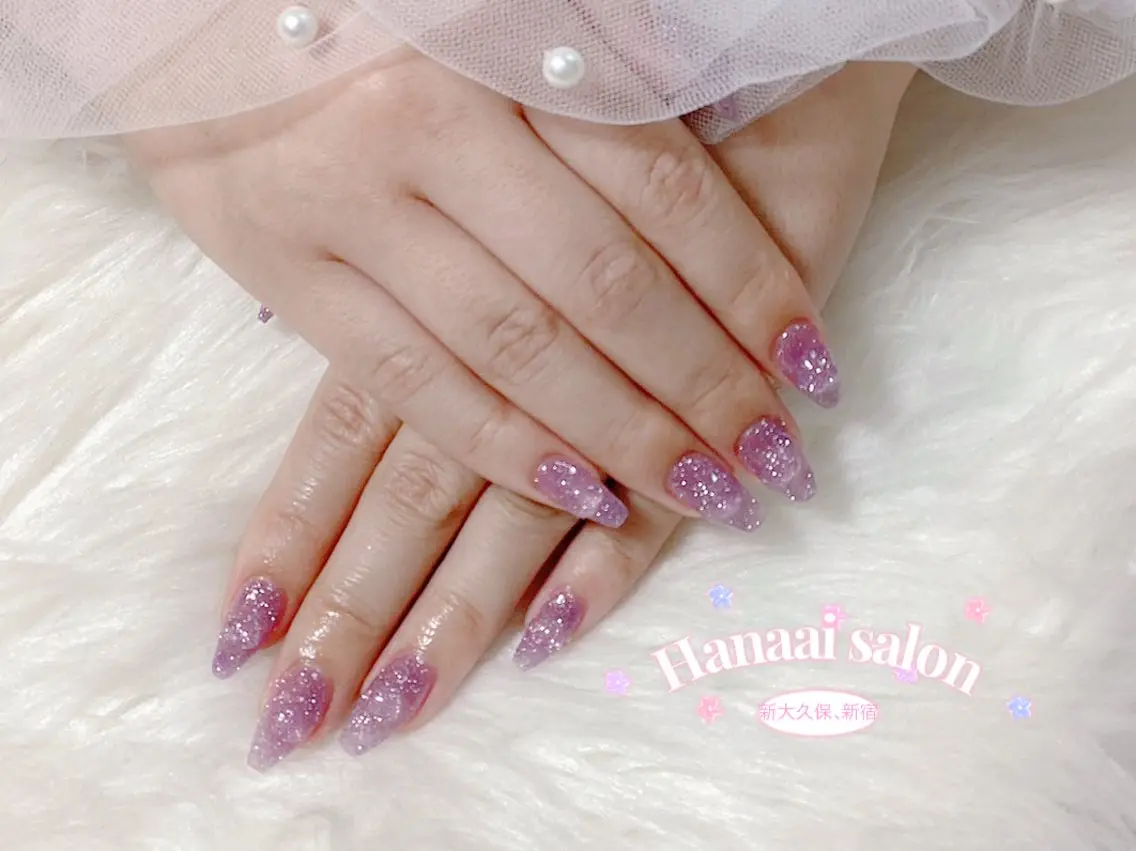 ミディアム ハンドネイル Hanaai salon あまねのネイルデザイン