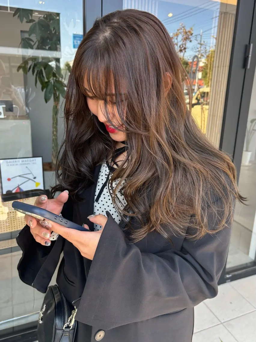 ロング カラー 透明感カラー オリーブカラー miyu /nenのヘアスタイル