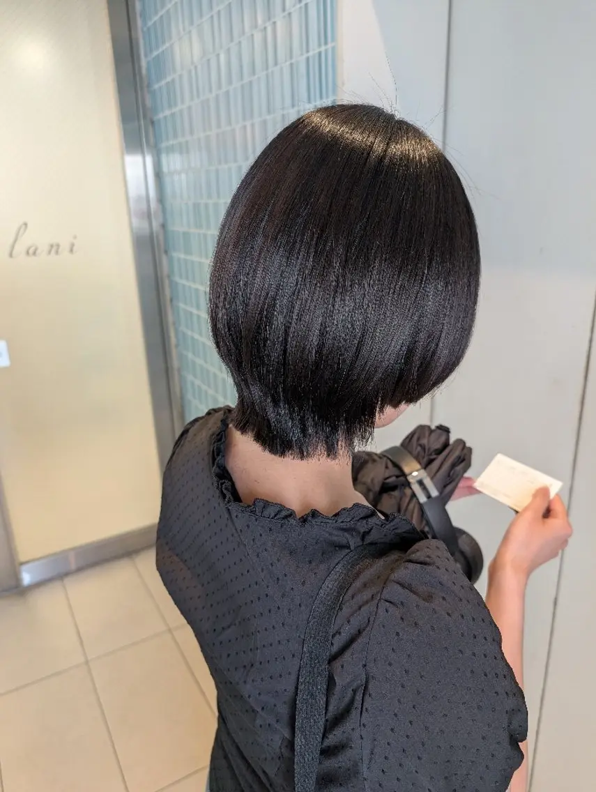 ショート ショートヘア カット 縮毛矯正 トリートメント 髪質改善.縮毛矯正 ×韓国ヘアyukiのヘアスタイル