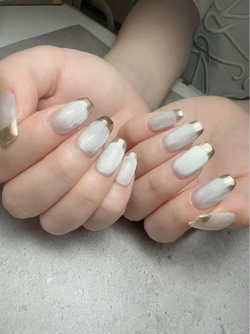 ネイル アートネイル 入学式 ハート マグネットネイル 持ち込み ハンドネイル Nailsalon Mimiy..♡のネイルデザイン