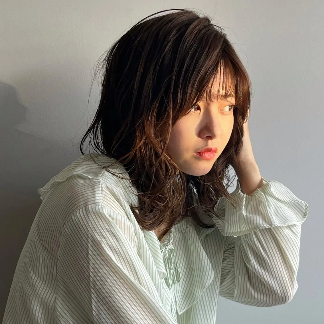 カラー ヘアカラー トリートメント 安達 葵のヘアスタイル