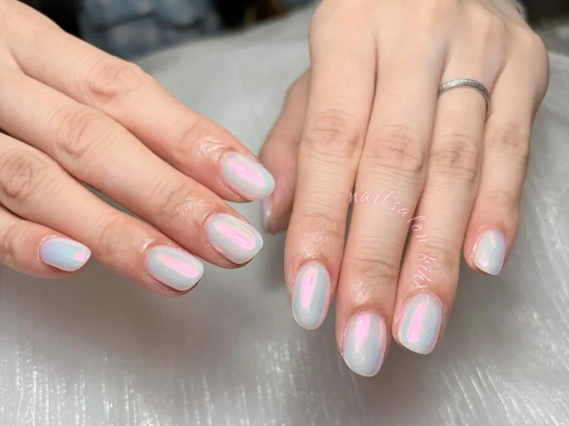 ネイル 長さ出し ジェルネイル マグネットネイル 持ち込み ニュアンスネイル ハンドネイル ユリ🎀長さだし/ パラジェル/持ち込みのネイルデザイン