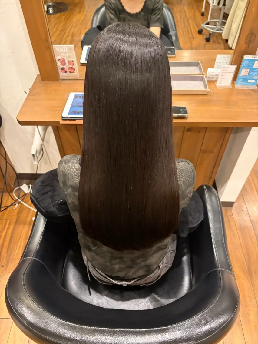 ロング 縮毛矯正 カット 縮毛矯正 トリートメント カラー/美髪縮毛矯正 💞/mao⟡のヘアスタイル