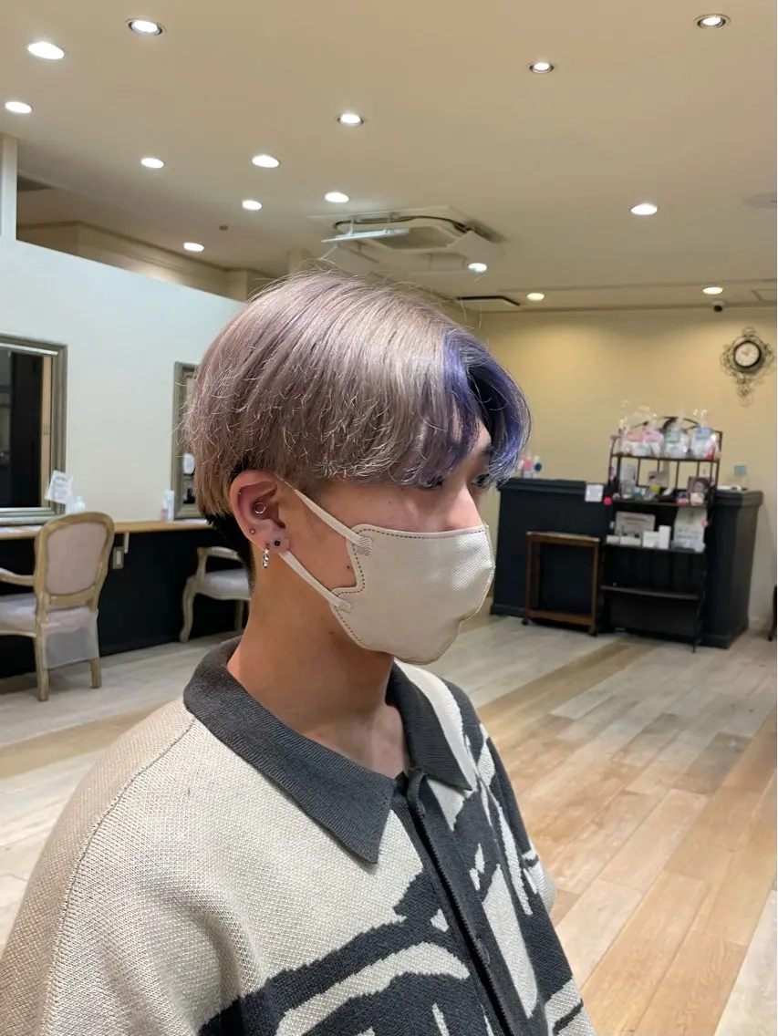 カラー メンズ メンズブリーチ ブリーチ ヘアカラー Hikari 髪質改善🩵ᩚ🫧のヘアスタイル