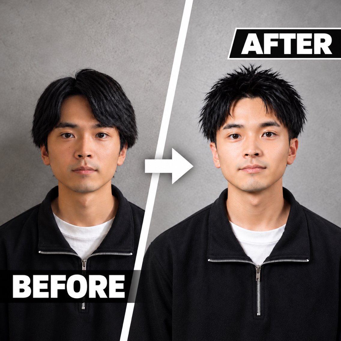 ショート メンズ カット ヘアセット スパイキーショート 心斎橋【戸兵吏駒】のヘアスタイル