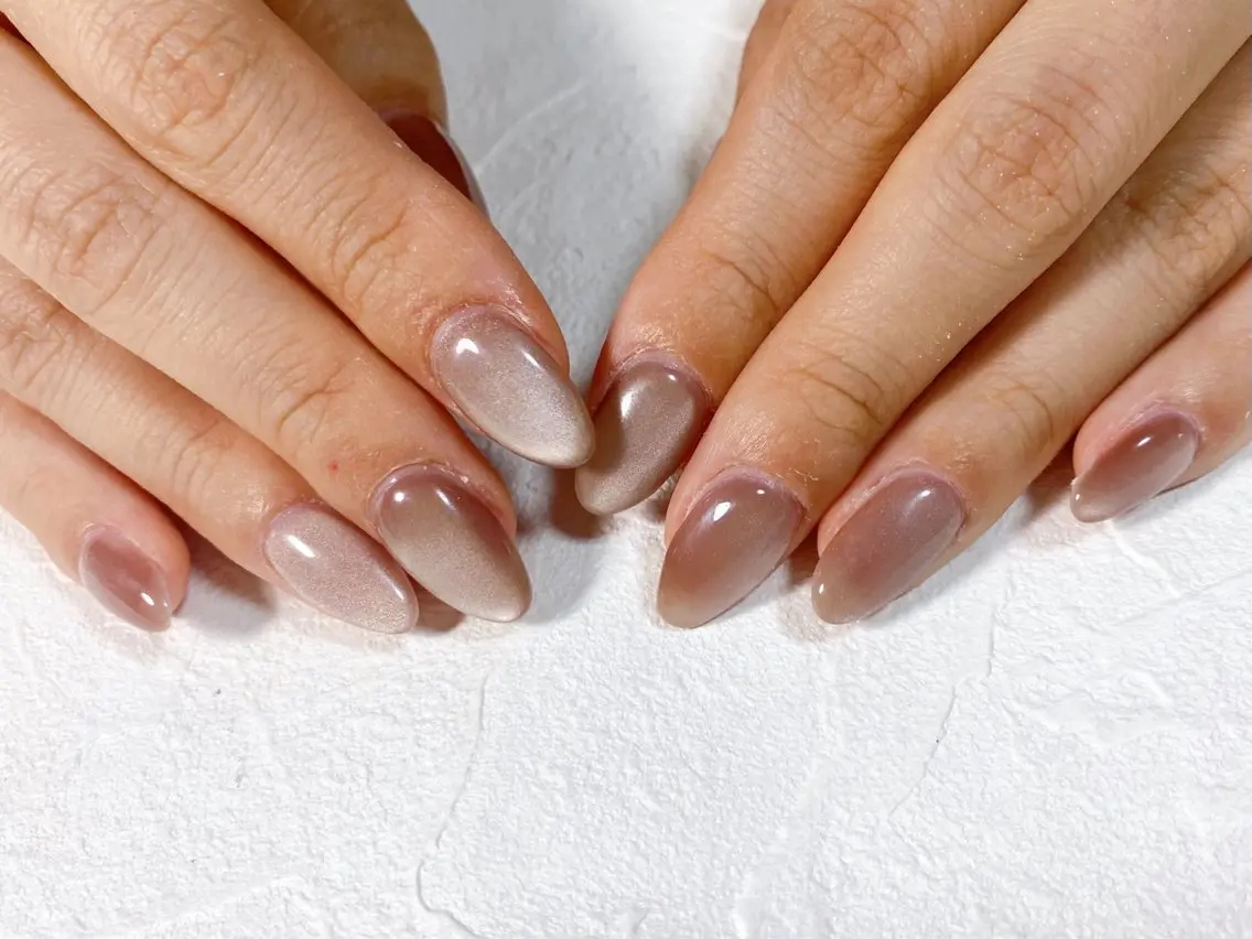 ネイル オーロラネイル フットネイル フレンチネイル ジェルネイル 韓国ネイル ハンドネイル kiki nail たまプラーザのネイルデザイン