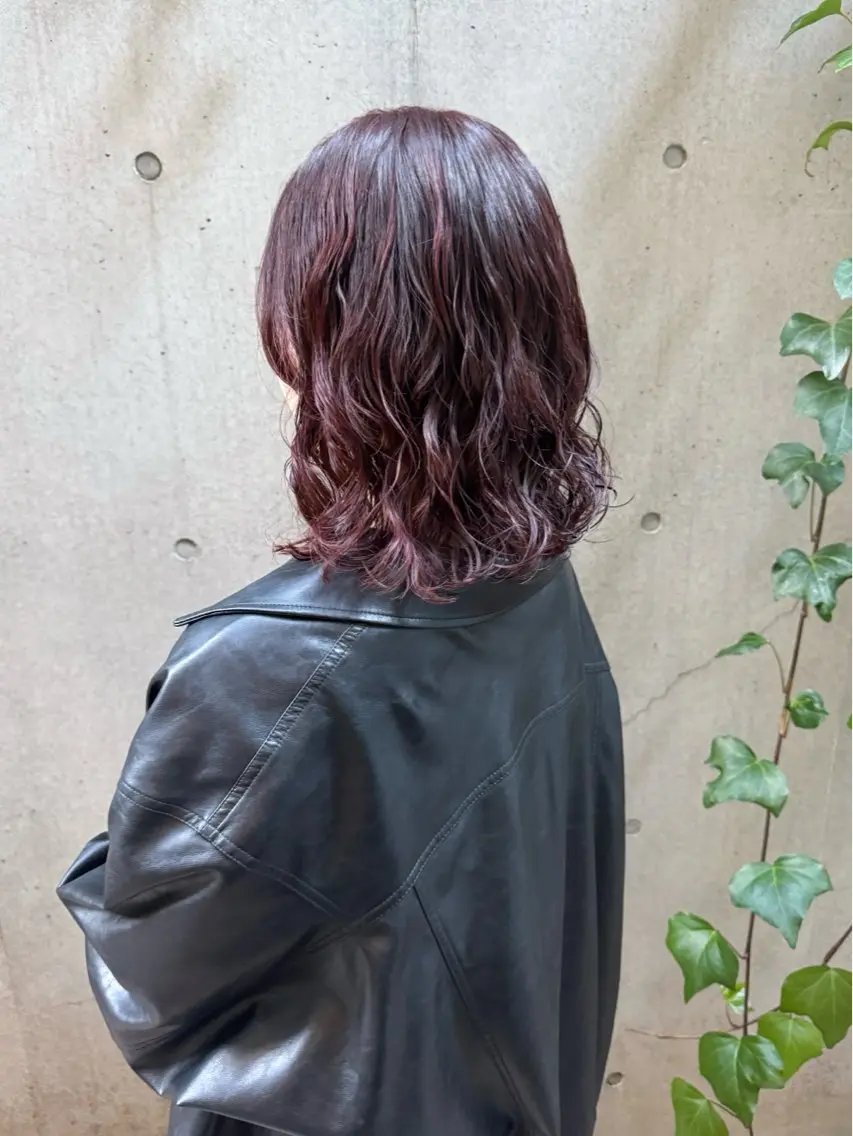 ミディアム パーマ ミディアムパーマ ボブ カット パーマ 大橋 芽衣のヘアスタイル