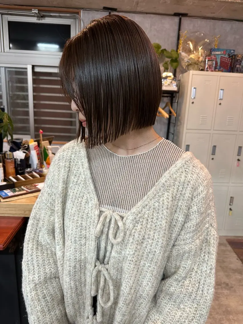 ショート 切りっぱなしボブ ショートボブ ハンサムショート 丸みショート ボブ モテ髪/ボブ/ショー ト/アダチフウトのヘアスタイル