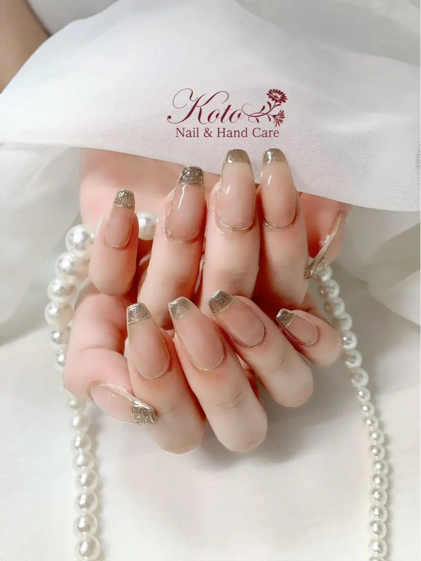 ネイル 長さ出し ジェルネイル 持ち込み ニュアンスネイル 赤色 ハンドネイル Nail Salon KOTOのネイルデザイン