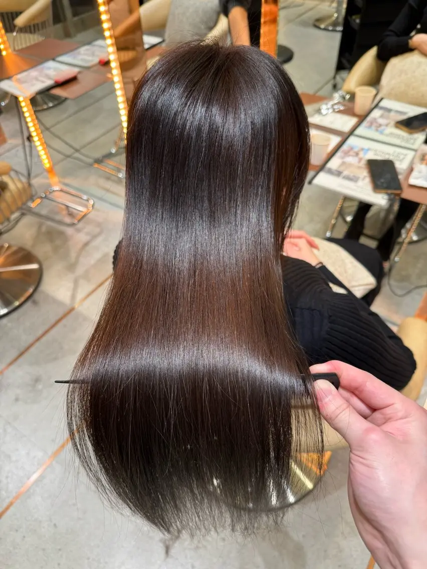 🎀当日限定🎀カット+縮毛矯正+カラー+髪質改善Oggi otto 1stepトリートメントの写真