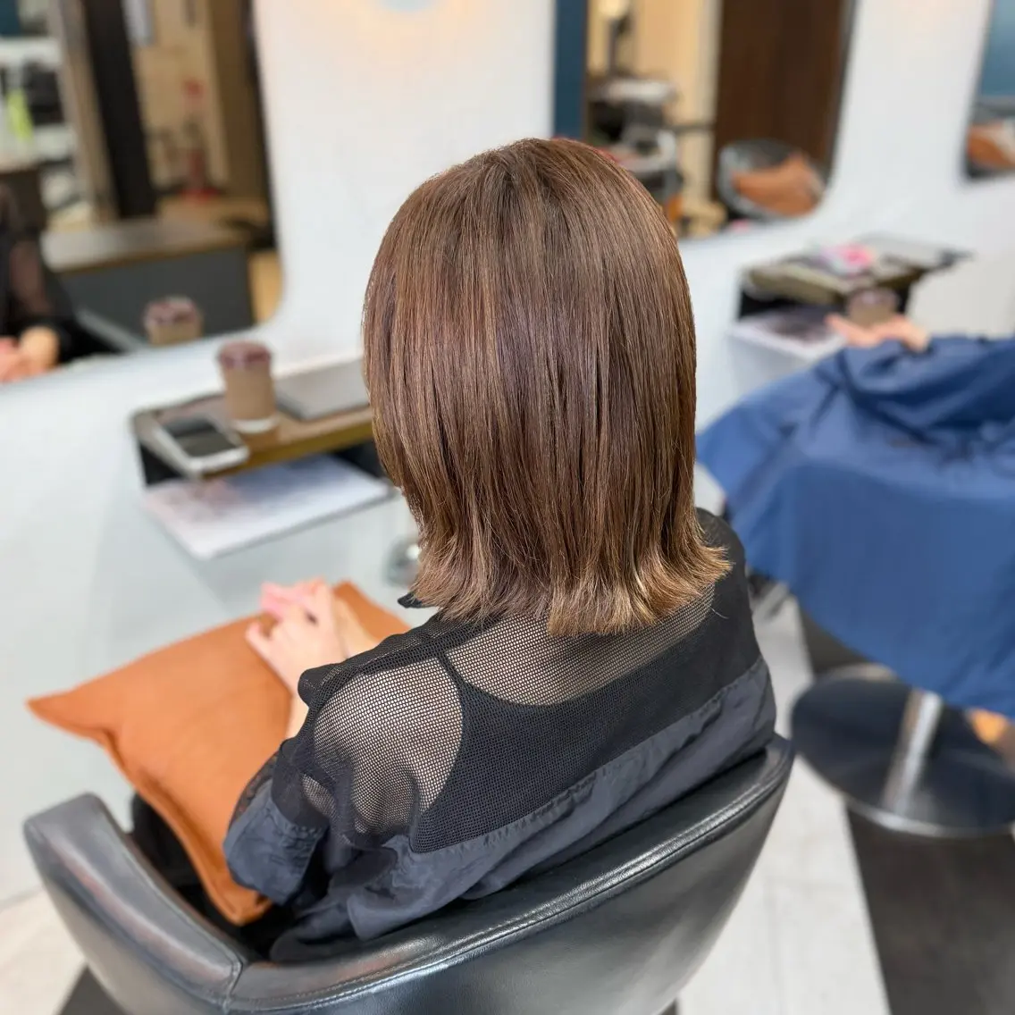 ミディアム ヘアカラー トリートメント シモヤ ルカのヘアスタイル