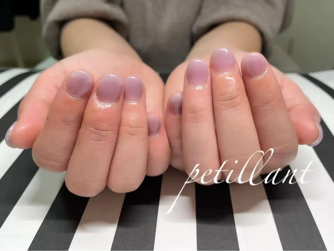 ネイル クリアネイル ピンク ハンドネイル ハンドケア nail salon petillantのネイルデザイン