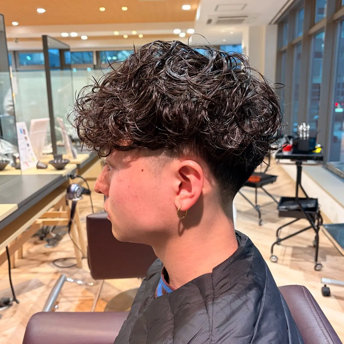 パーマ メンズ スペインカール カット パーマ Yamada Ami🪐のヘアスタイル