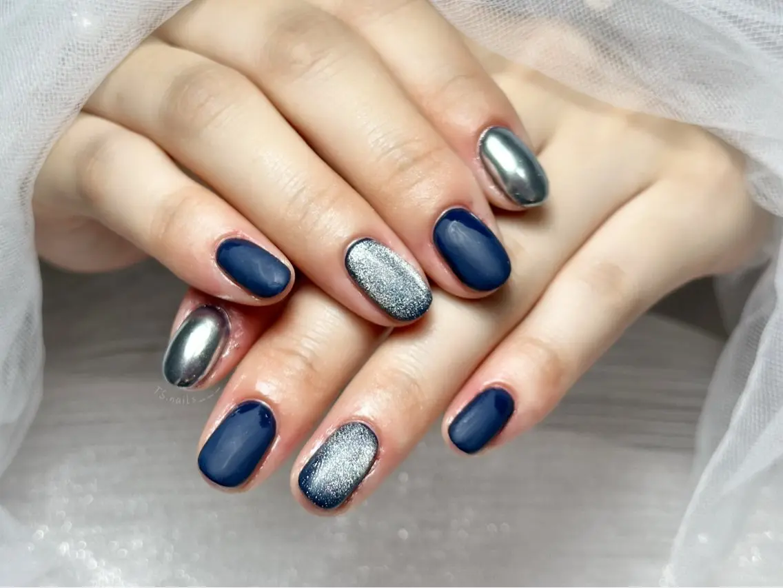ネイル オーロラネイル 長さ出し フレンチネイル ジェルネイル キラキラネイル TS. nails___のネイルデザイン