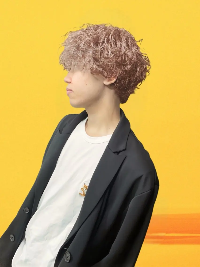 カラー メンズ メンズ特化/上野 暖色カラー ダイチのヘアスタイル
