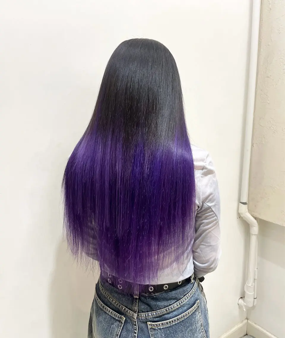 ロング カラー シールエクステ バレイヤージュ ブリーチ ケアブリーチ ダブルカラー ヘアカラー エクステ 🔗透明感カラー🔗 エクステ✂️はるちかのヘアスタイル