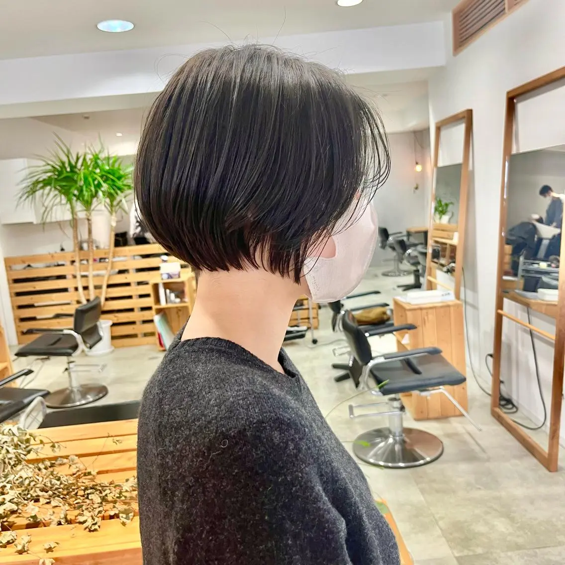ショート アッシュ 外国人風カラー ハイライト 髪質改善 韓国風ヘア Lino by hoNuaのヘアスタイル