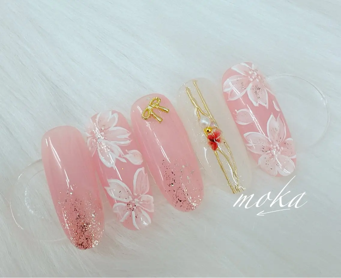 ネイル ハンドネイル ハンドケア 胡蝶蘭レディースサロ ンNailMOKAのネイルデザイン