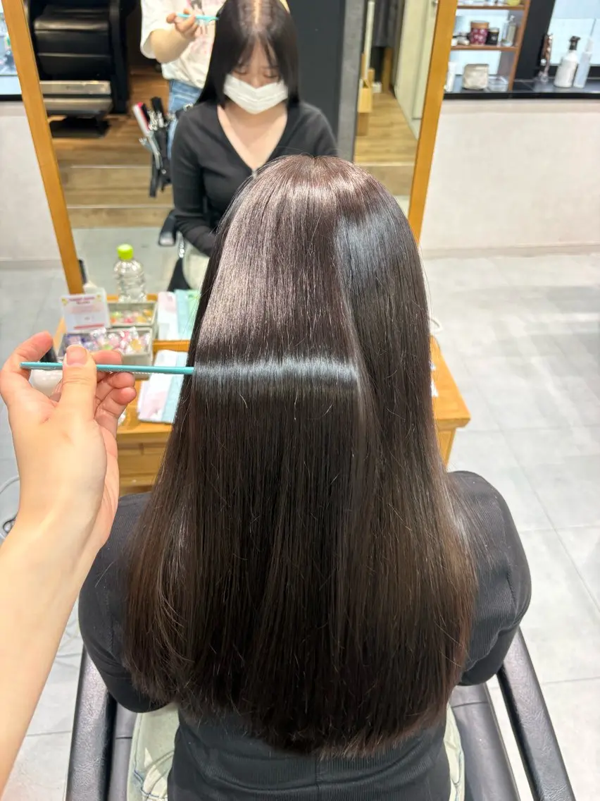 ロング ヘアカラー カラーモデル募集 🤍momoha🤍のヘアスタイル