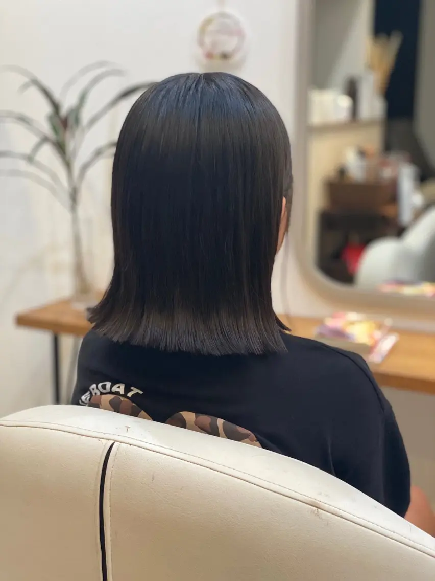 ミディアム 石川 彩のヘアスタイル