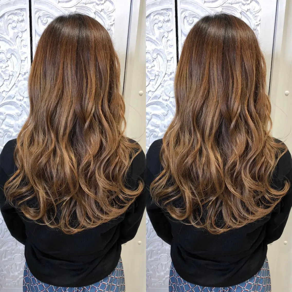 セミロング カット パーマ トリートメント Y Uのヘアスタイル