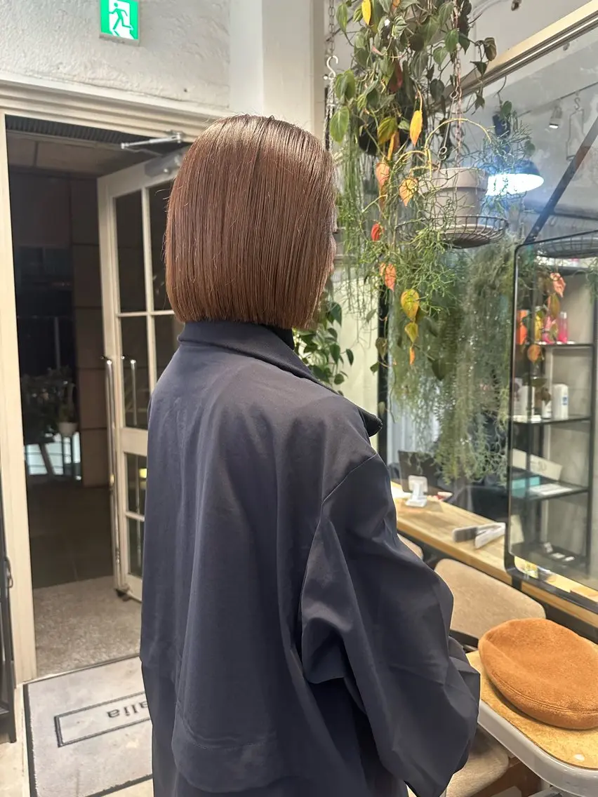 ショート ボブ カット トリートメント ヘッドスパ REINA☁️透明感 カラー/ぷつっと♡のヘアスタイル