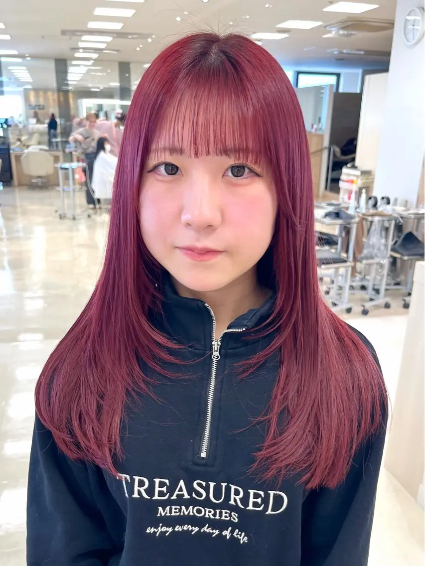 ロング カラー ヘアカラー トリートメント 暖色/ブリーチカラー 🎀 M i k uのヘアスタイル
