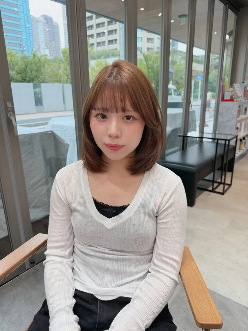 ミディアム カット トリートメント 関口 知佳のヘアスタイル