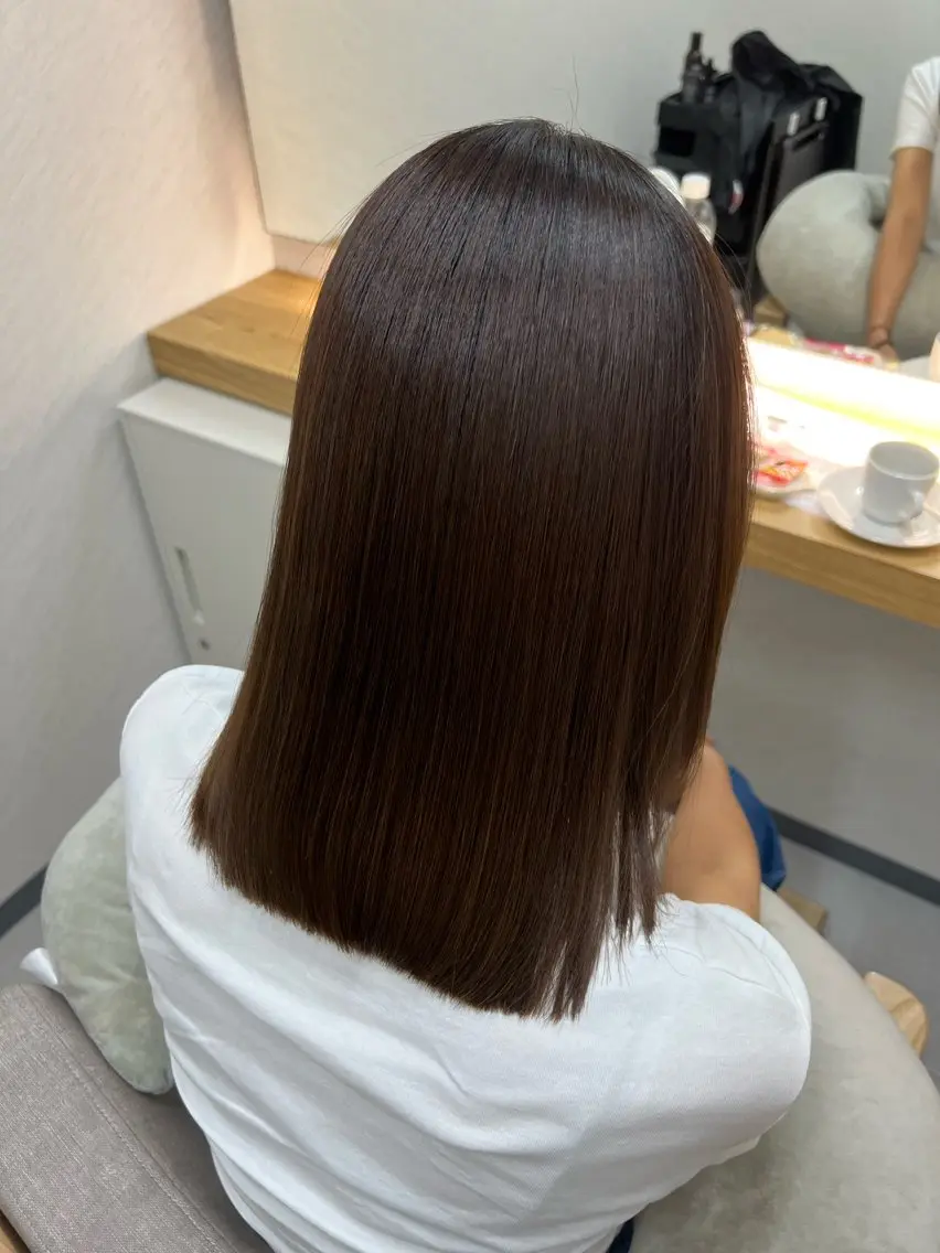 ミディアム 縮毛矯正 カット 縮毛矯正 トリートメント ECLART 町田 井口聖也のヘアスタイル