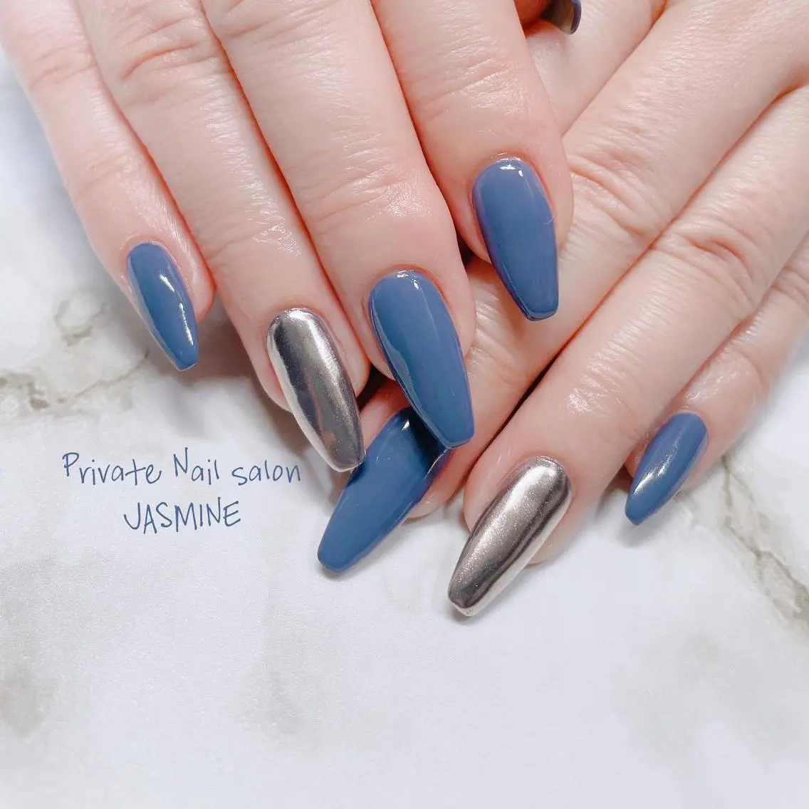 ネイル ミラーネイル ワンカラーネイル Nail salon JASMINEのネイルデザイン