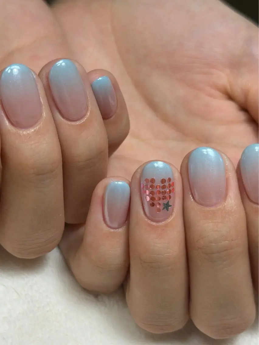 ネイル ワンホンネイル ハンドネイル dimples yuki🎀 ꒷꒦♡のネイルデザイン