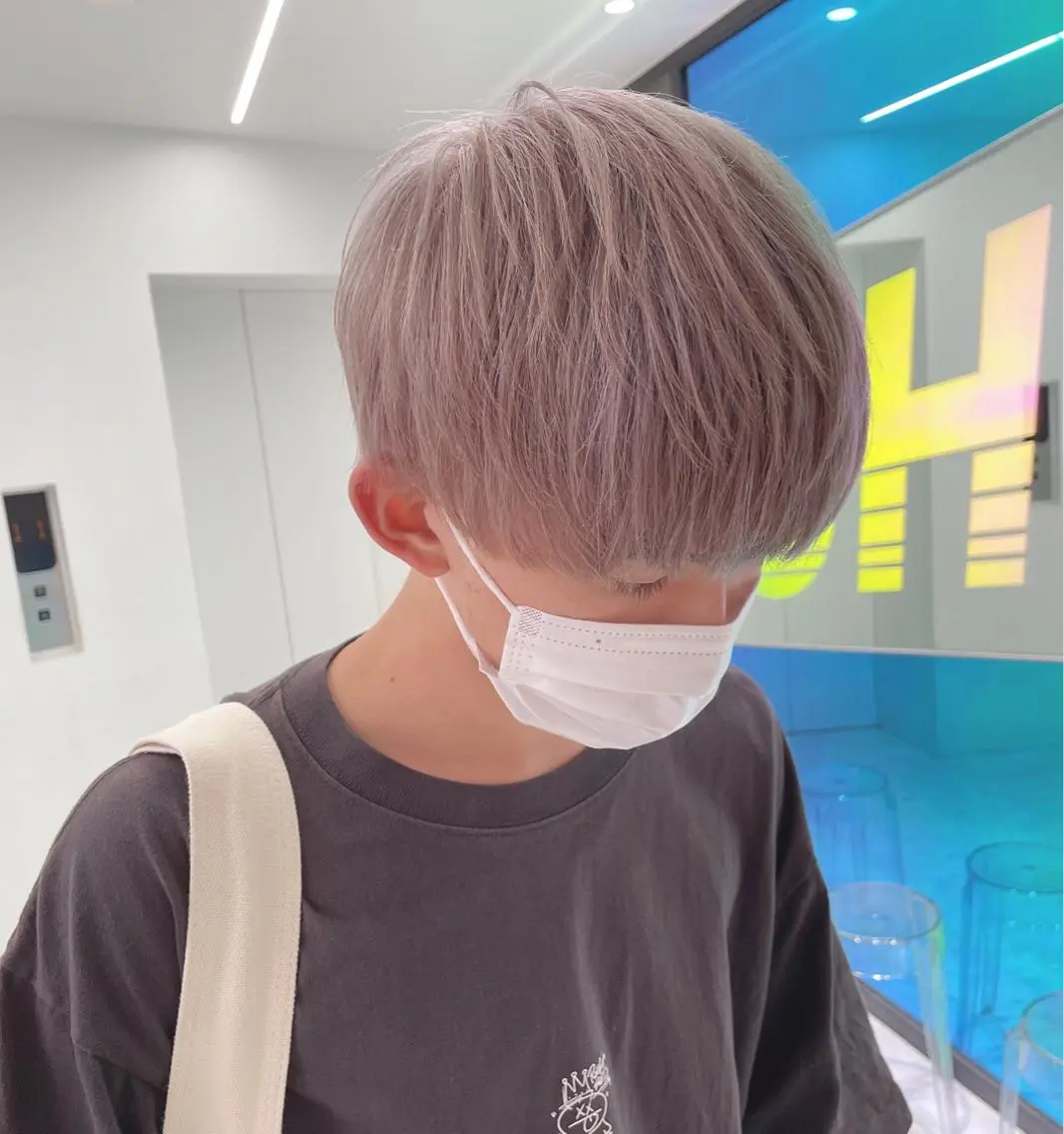 カラー メンズ ヘアカラー 💗🤍透明感カラー 🤍💗kanonのヘアスタイル