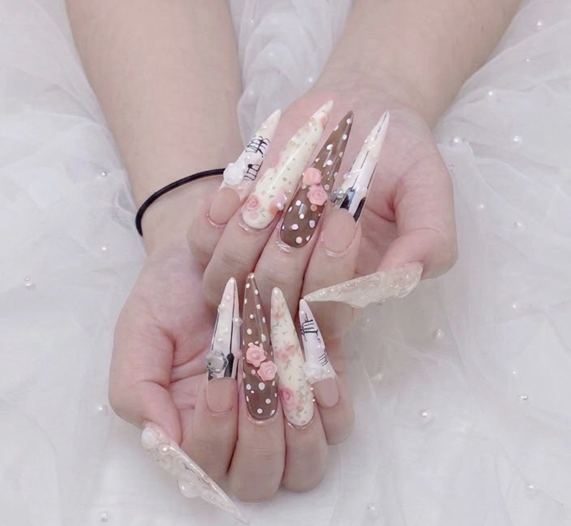 ロング 韓国風ヘア ロング ハンドネイル ハンドケア CHIBI NAIL SALON 船橋のネイルデザイン