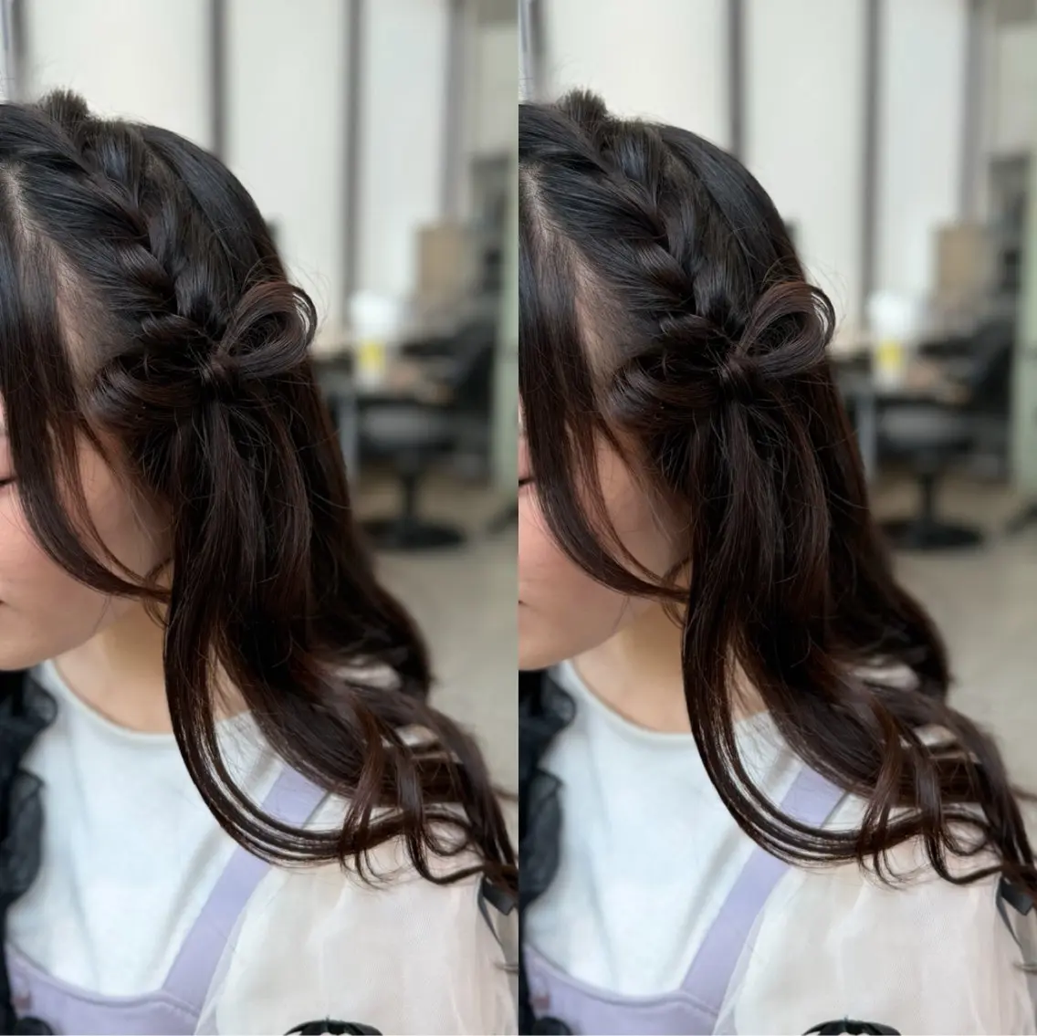 セミロング ヘアアレンジ ヘアセット 梅田茶屋町ヘアセット 🎀RIONA🎀のヘアスタイル