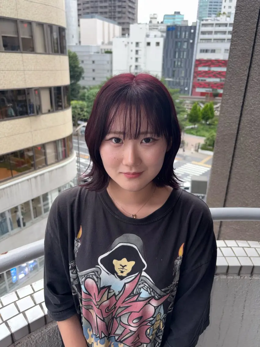 ロング ヘアカラー 小林 とものヘアスタイル