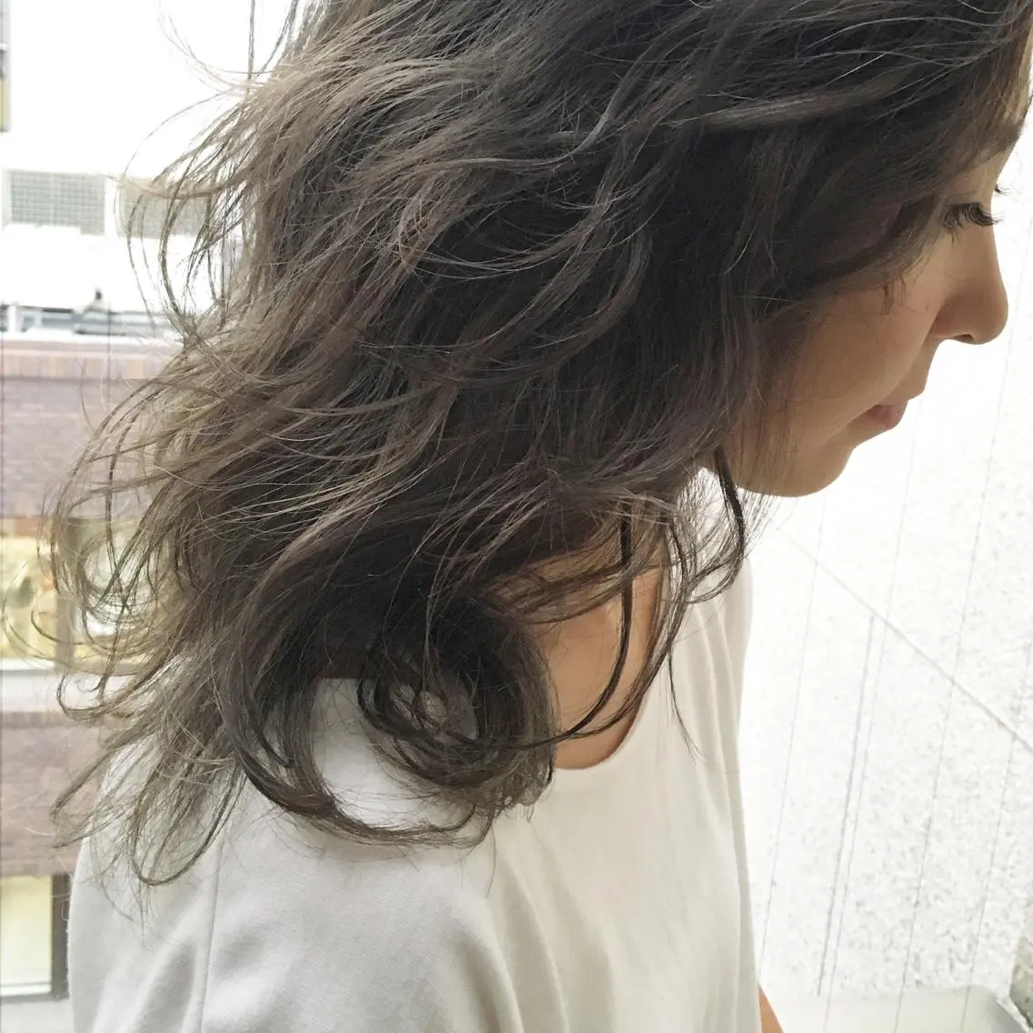 セミロング カラー アディクシーカラー アクアカラー バレイヤージュ ブリーチ ケアブリーチ 【美髪矯正】【スト カール】小野村翔太のヘアスタイル