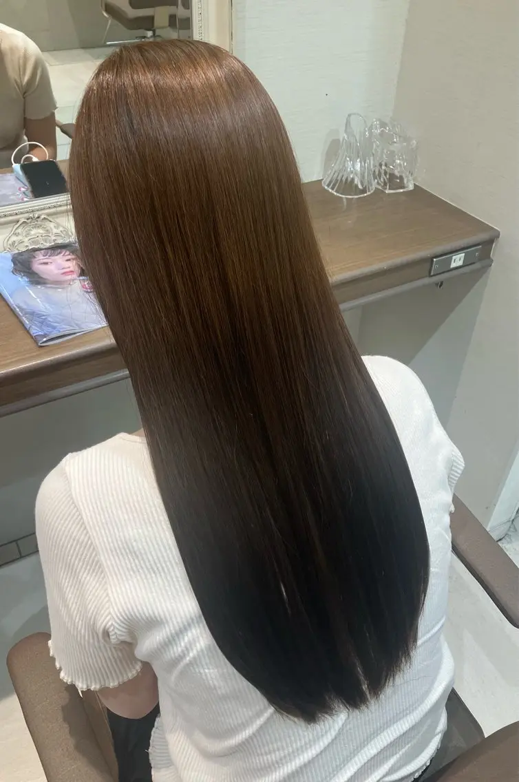 カラー ヘアカラー 韓国風レイヤー& 透明感カラー✨のヘアスタイル