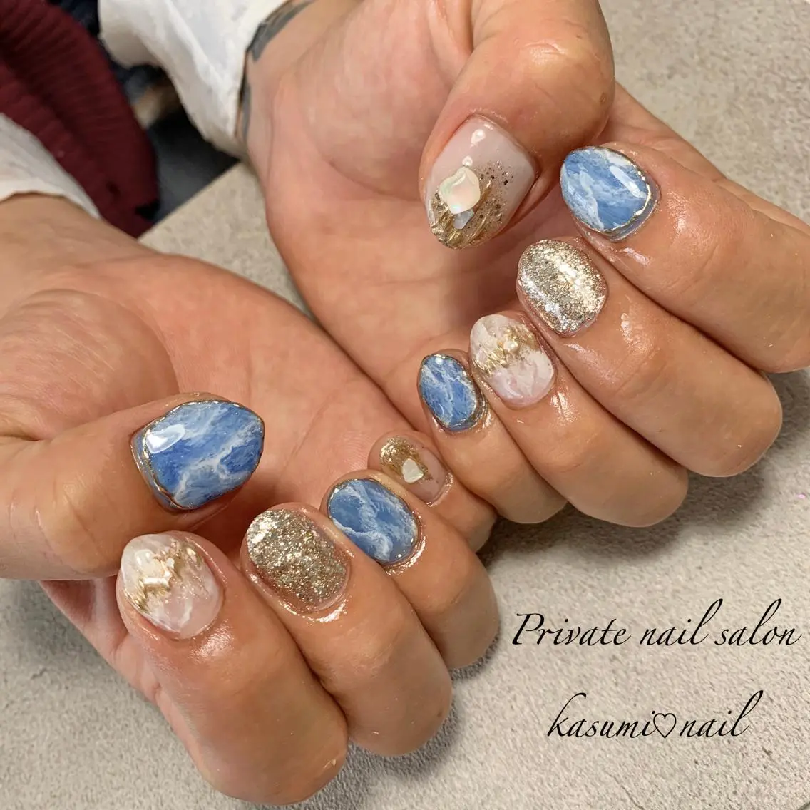 ネイル アートネイル フットネイル ジェルネイル マグネットネイル 大理石ネイル(マーブル) KASUMI♡ Nailのネイルデザイン