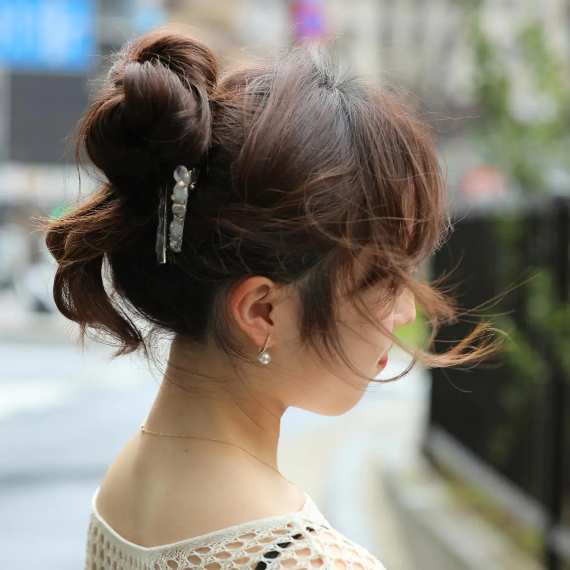 ヘアアレンジ ポニーテール 結婚式・ブライダル デート ヘアセット Endearing 銀座/レイヤーカットのヘアスタイル