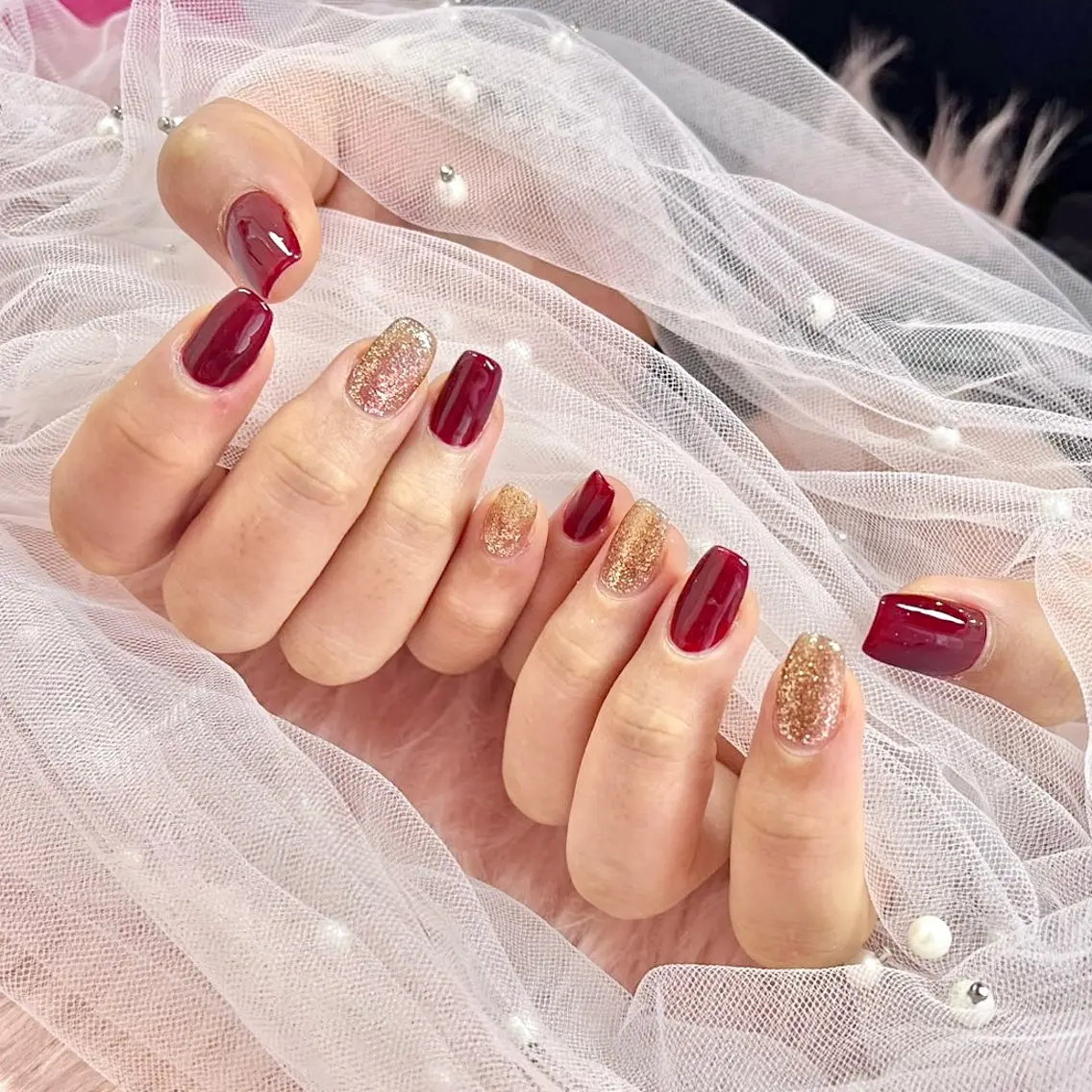 ネイル ワンカラーネイル Jr.ネイリスト🤍 【Alissa】新栄のネイルデザイン