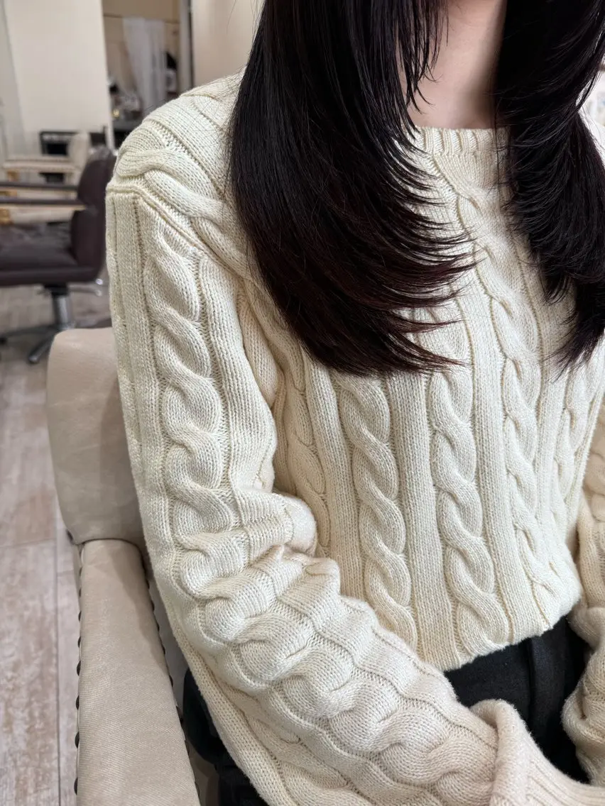 ロング カラー 髪質改善 レイヤーカット ロング トリートメント カット ヘアカラー トリートメント 新越谷noble店長 松本拓也▶◀*.のヘアスタイル