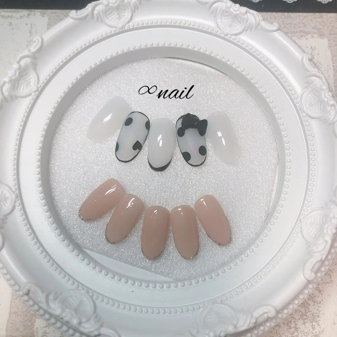 ネイル シンプルネイル 春ネイル 🧸 Emiri🫧のマツエク・マツパデザイン