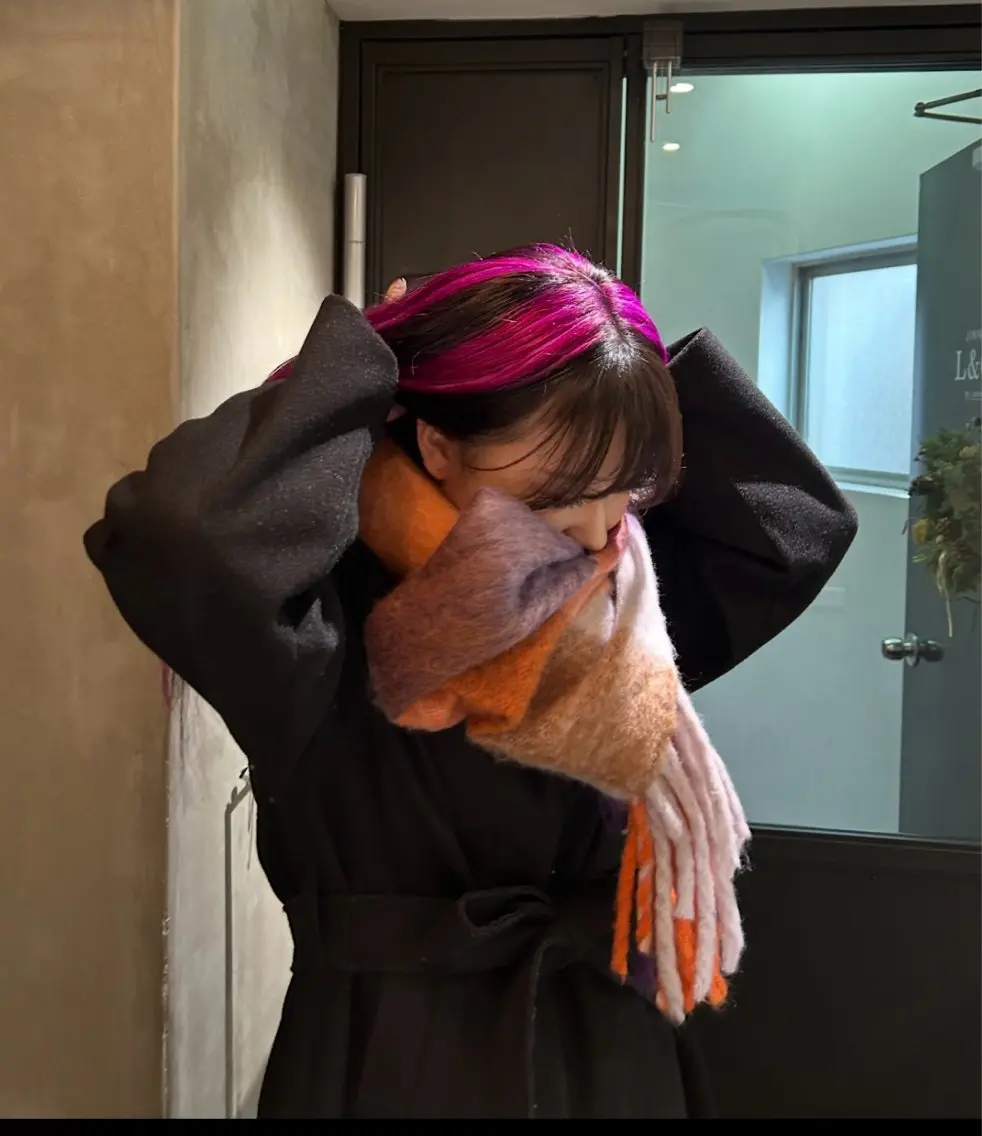 ロング カラー ヘアカラー タナカ カナ🫧のヘアスタイル