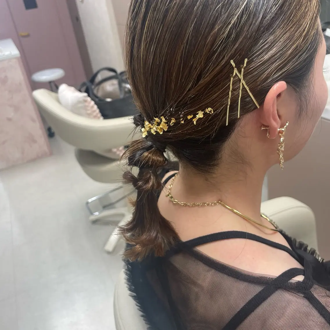 ミディアム ヘアアレンジ ヘアセット 坂本 沙也加のヘアスタイル