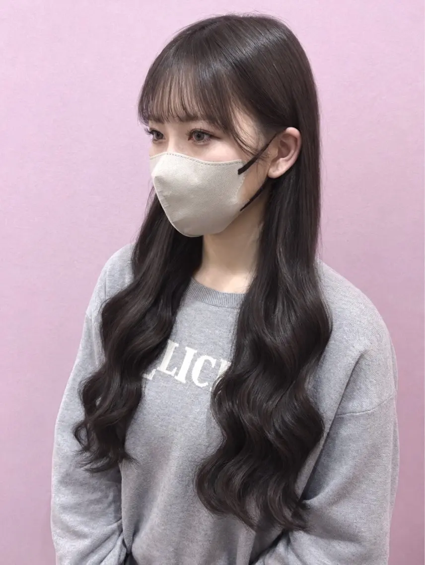 ロング シール+ちび編み込み エクステ/梅田のヘアスタイル