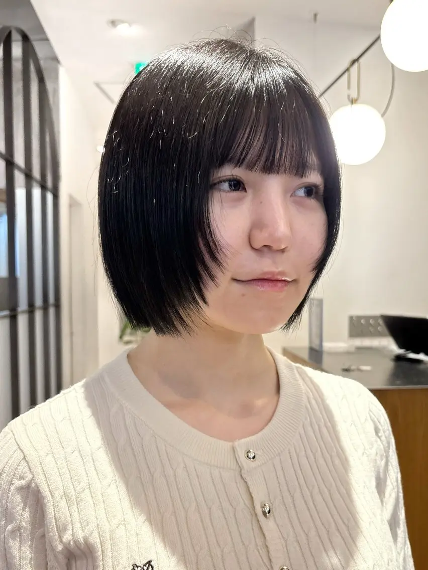 ショート 顔まわりレイヤー レイヤーカット カット トリートメント 西田  美侑/ 前髪・顔周りカットのヘアスタイル