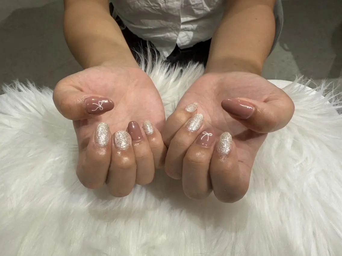 ネイル リボン ハンドネイル Nail Salon Lindaのネイルデザイン