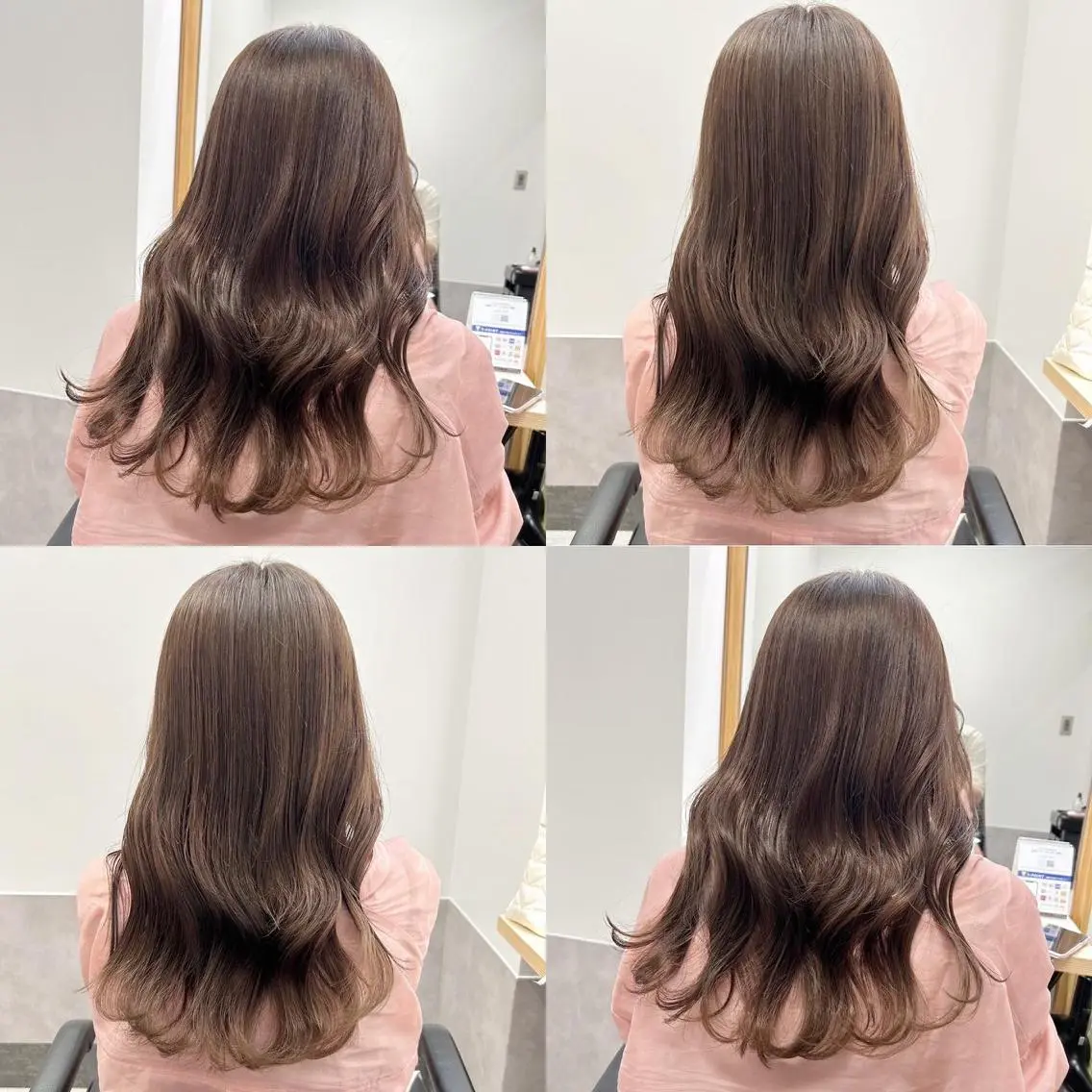 ロング カラー ベージュカラー 透明感カラー ピンクカラー ピンクベージュ くびれヘア カット ヘアカラー SAKINO ベージュカラーのヘアスタイル