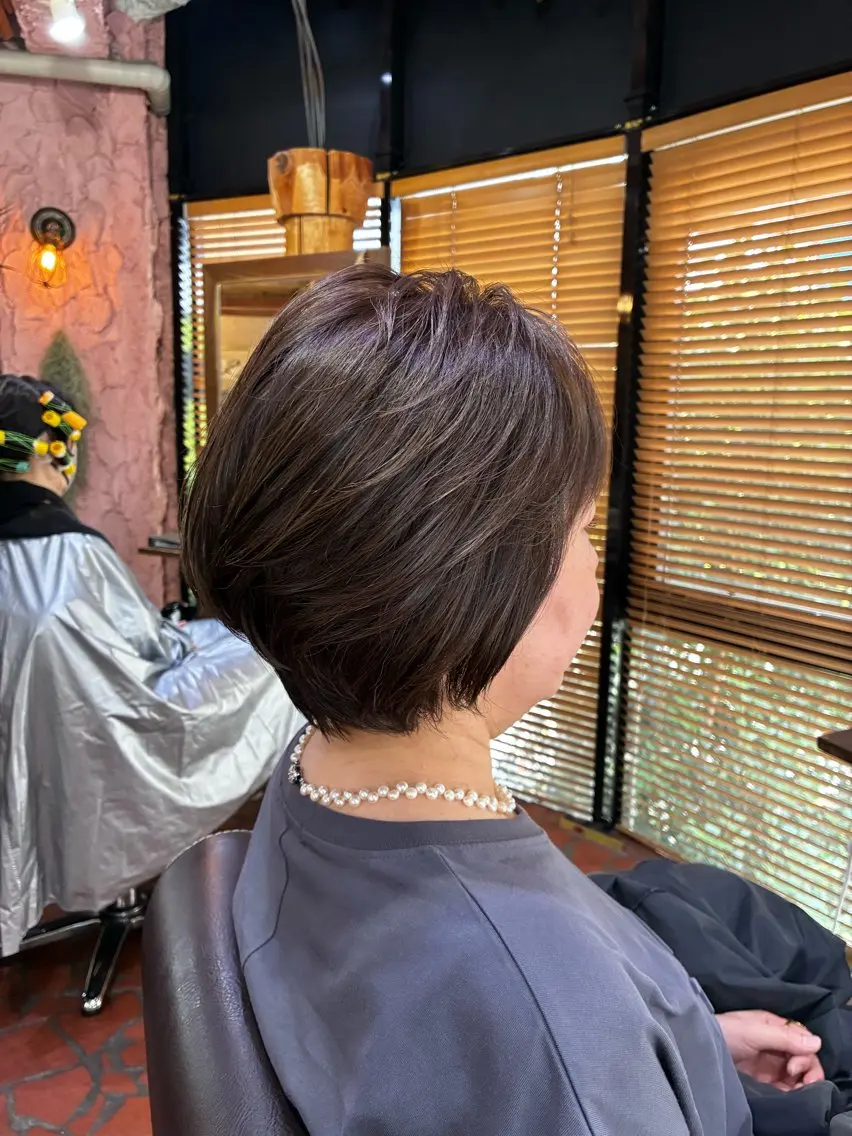ショート ハンサムショート ショートヘア 小顔カット カット ヘアカラー 大人ショートボブ専門 /増田英二のヘアスタイル
