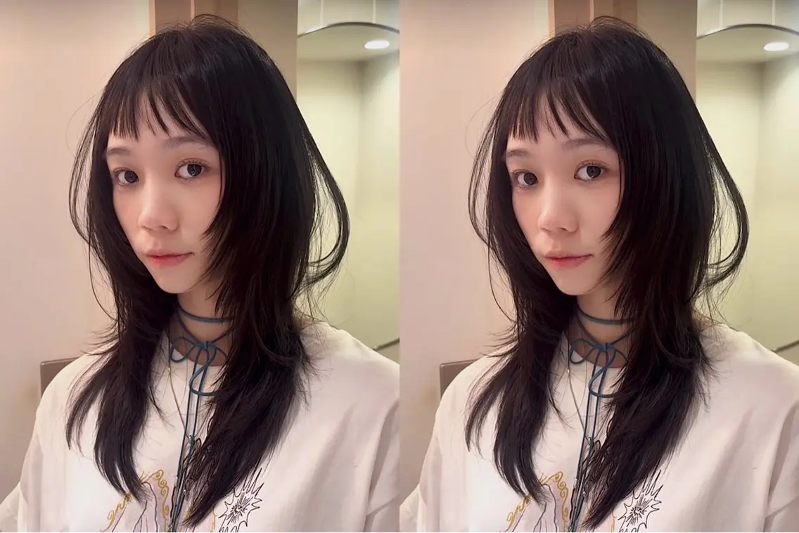 セミロング 梨澤 百音のヘアスタイル